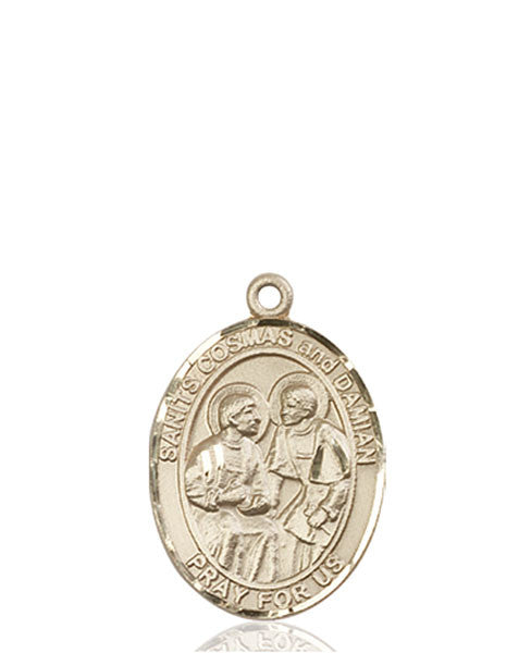 14kt Gold Sts. Cosmas & Damian Medal