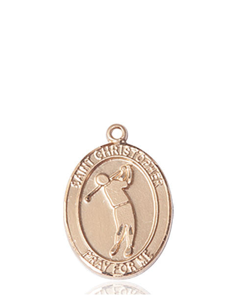 14kt Gold St. Christopher/Golf Medal
