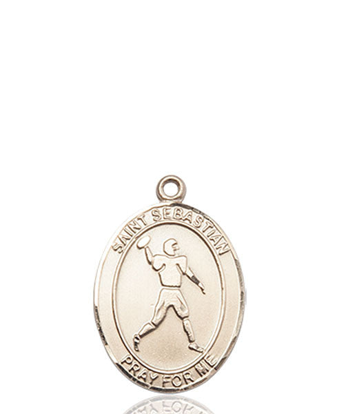 14kt Gold St. Sebastian/Football Medal