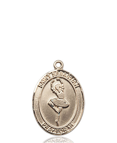 14kt Gold St. Sebastian/Dance Medal