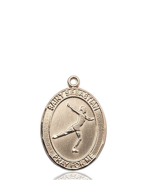 14kt Gold St. Sebastian/Figure Skating Medal
