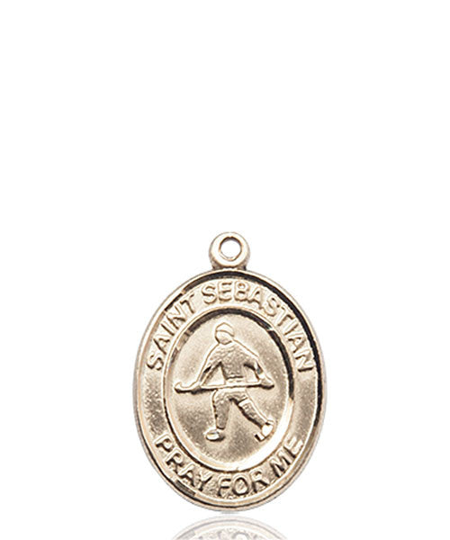 14kt Gold St. Sebastian/Field Hockey Medal