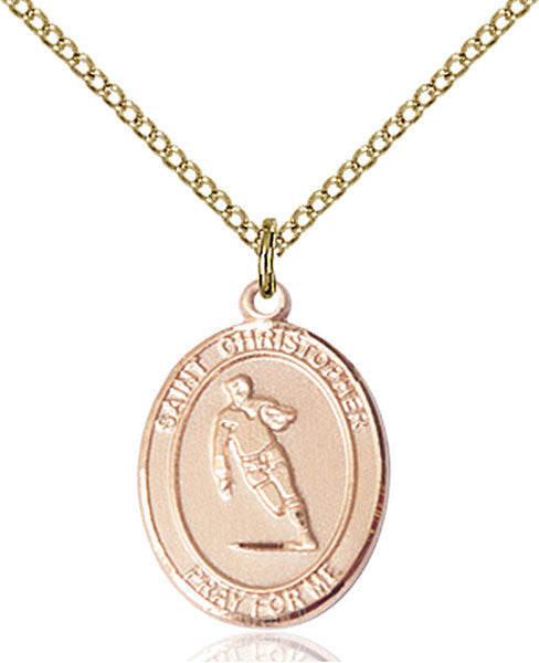 Gold Filled St. Christopher / Rugby Pendant