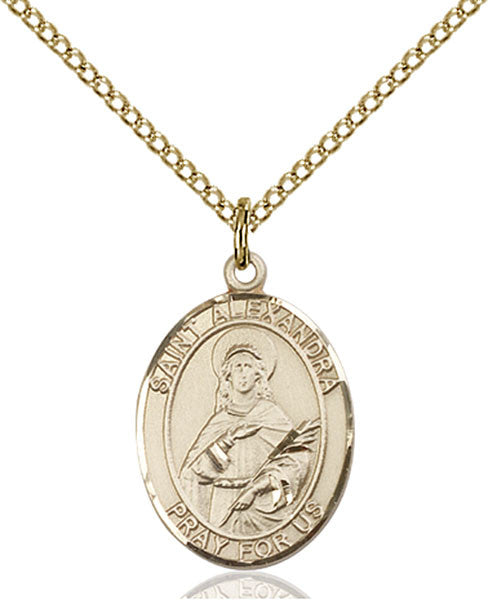 Gold Filled St. Alexandra Pendant