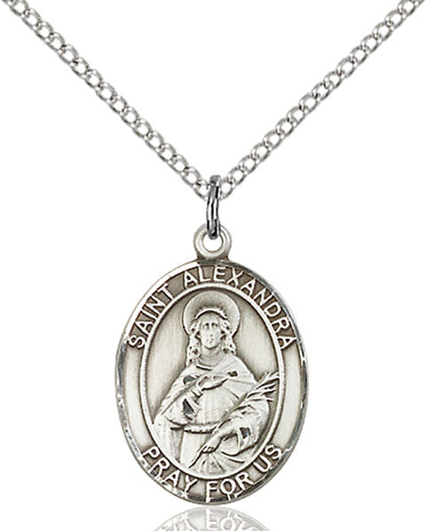 Sterling Silver St. Alexandra Pendant