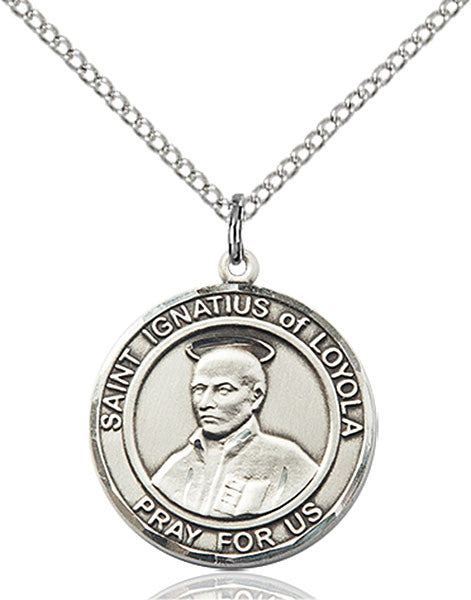 Sterling Silver St. Ignatius of Loyola Pendant