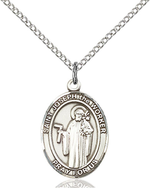 Sterling Silver St. Joseph The Worker Pendant