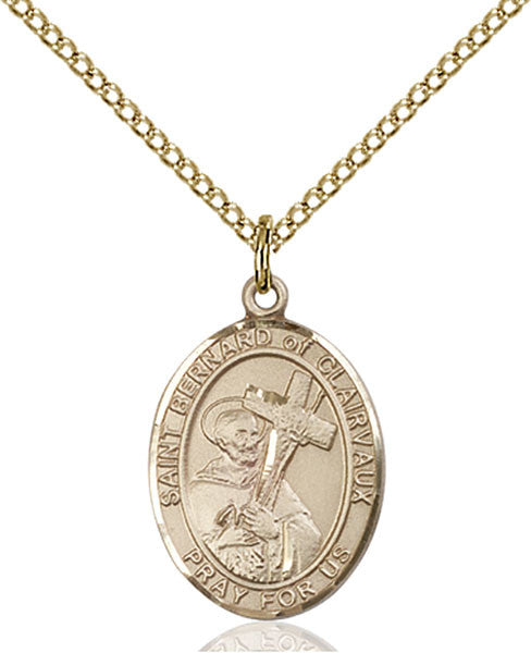 Gold Filled St. Bernard of Clairvaux Pendant