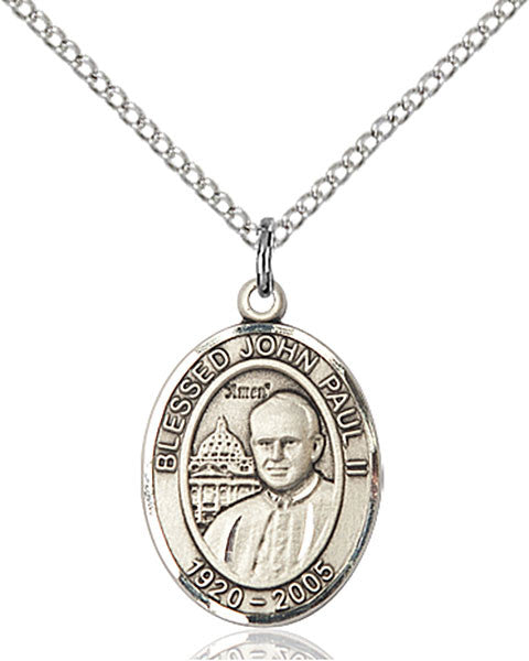 Sterling Silver Pope John Paul II Pendant