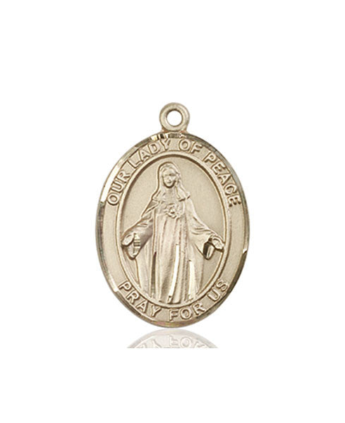 14kt Gold O/L of Peace Medal
