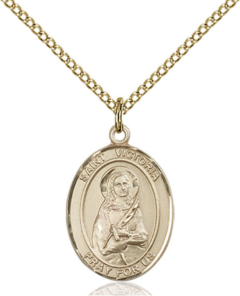 Gold Filled St. Victoria Pendant