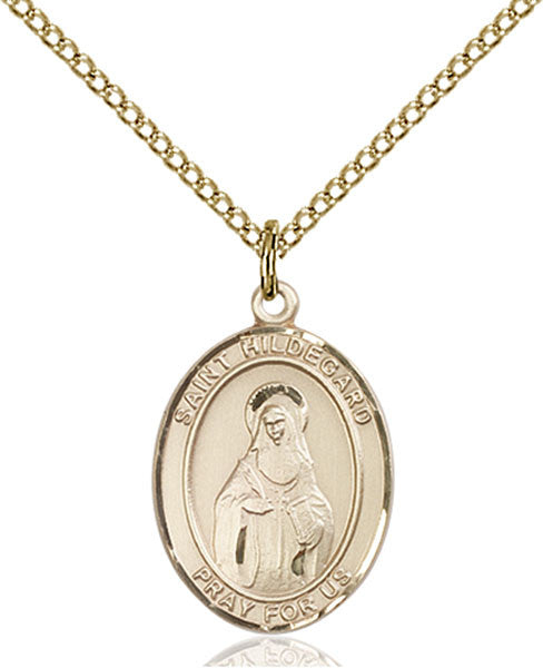 Gold Filled St. Hildegard Von Bingen Pendant