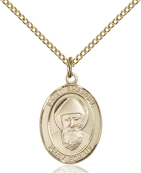 Gold Filled St. Sharbel Pendant