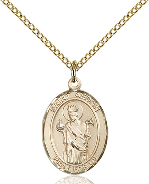 Gold Filled St. Aedan of Ferns Pendant