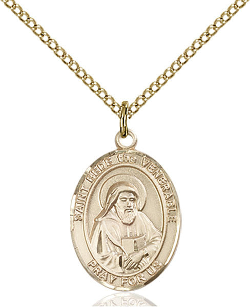 Gold Filled St. Bede the Venerable Pendant