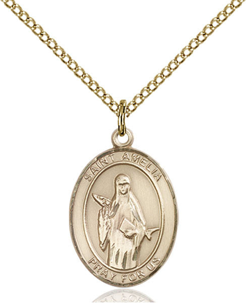 Gold Filled St. Amelia Pendant