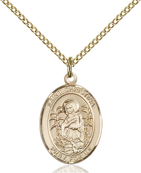 Gold Filled St. Christina the Astonishing Pendant
