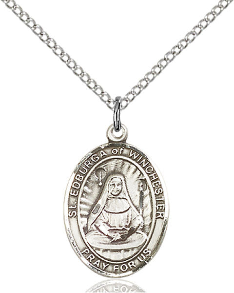 Sterling Silver St. Edburga of Winchester Pendant