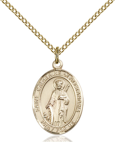 Gold Filled St. Catherine of Alexandria Pendant