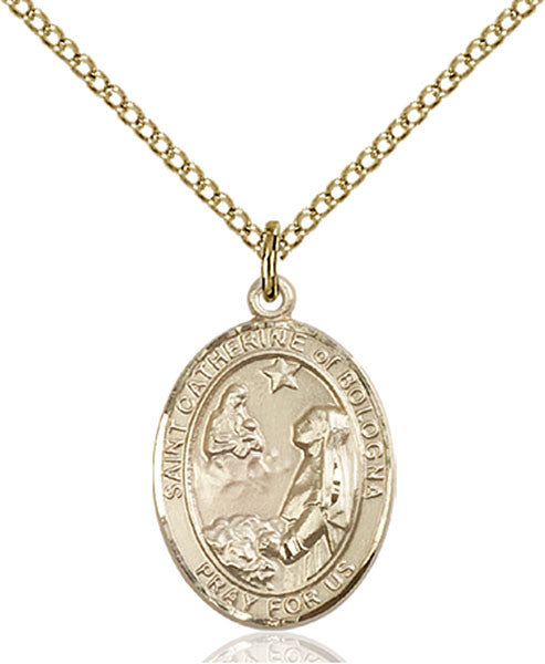 Gold Filled St. Catherine of Bologna Pendant
