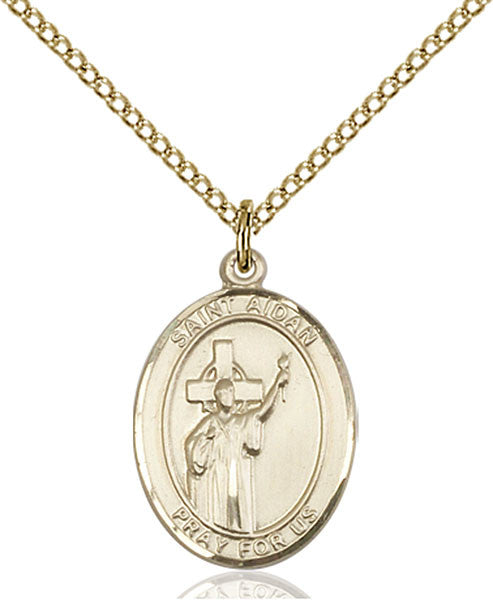 Gold Filled St. Aidan Of Lindesfarne Pendant