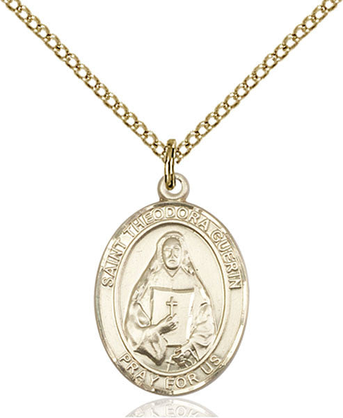 Gold Filled St. Theodore Guerin Pendant