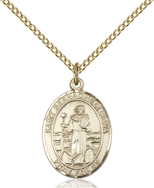 Gold Filled St. Bernadine Of Sienna Pendant