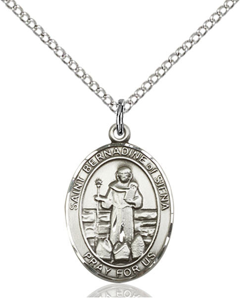 Sterling Silver St. Bernadine Of Sienna Pendant