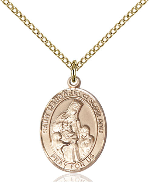 Gold Filled St. Margaret of Scotland Pendant