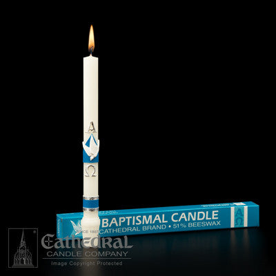 Baptismal Candle 51% Beeswax