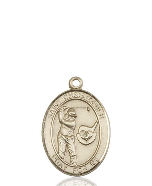 14kt Gold St. Christopher/Golf Medal