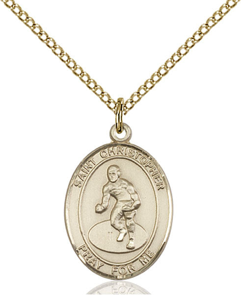 Gold Filled St. Christopher/Wrestling Pendant