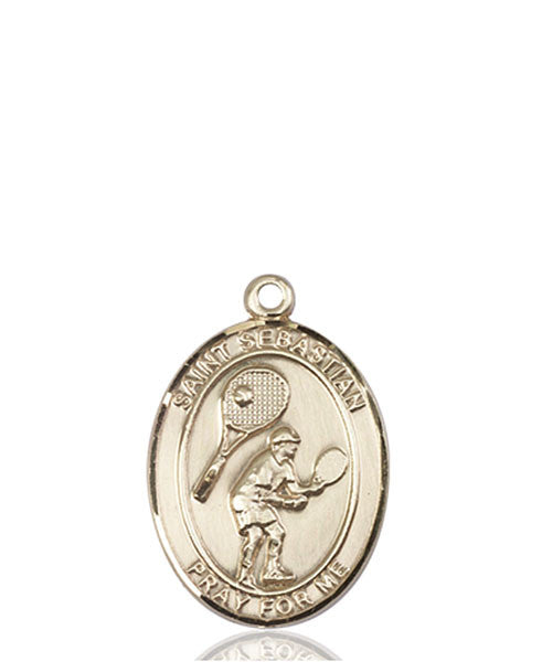 14kt Gold St. Sebastian / Tennis Medal