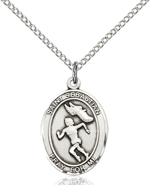 Sterling Silver St. Sebastian / Track & Field Pend