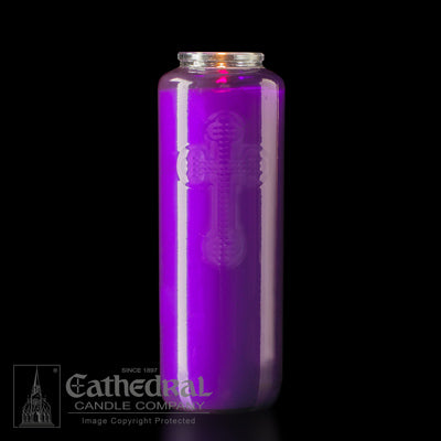 6 Day Offering Light PURPLE | Glass Bottle Style