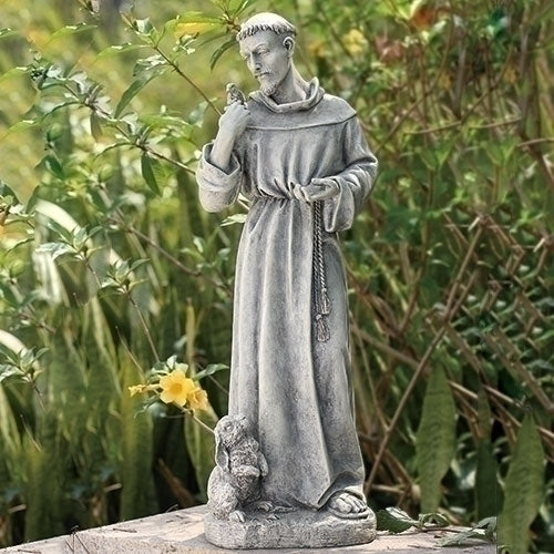 St. Francis with Bunny 24" Outdoor Statue