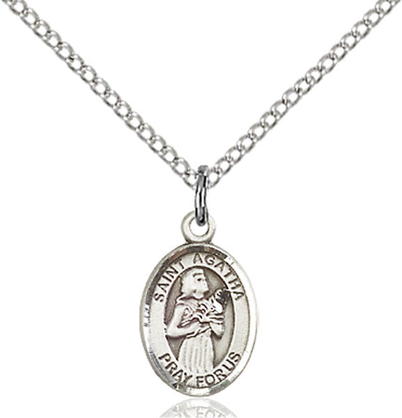 Sterling Silver St. Agatha Pendant
