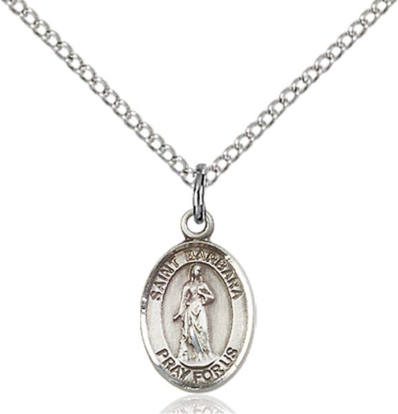 Sterling Silver St. Barbara Pendant