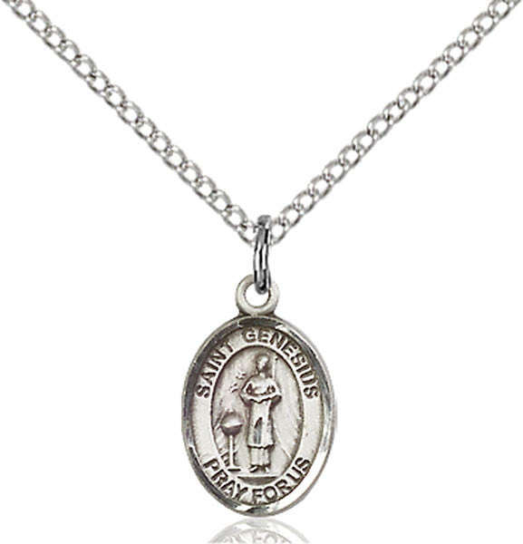 Sterling Silver St. Genesius of Rome Pendant