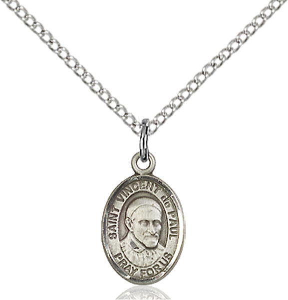 Sterling Silver St. Vincent de Paul Pendant