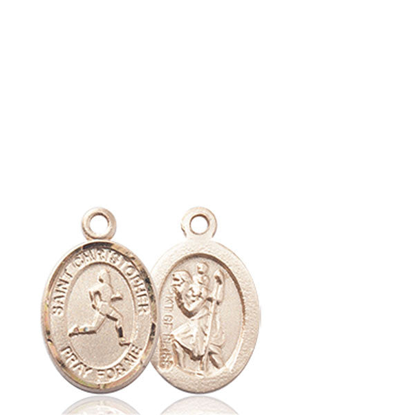 14kt Gold St. Christopher/Track & Field Medal