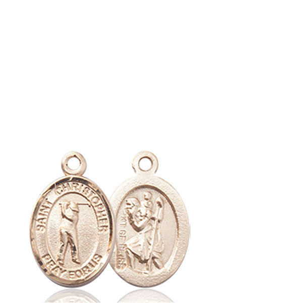 14kt Gold St. Christopher/Golf Medal