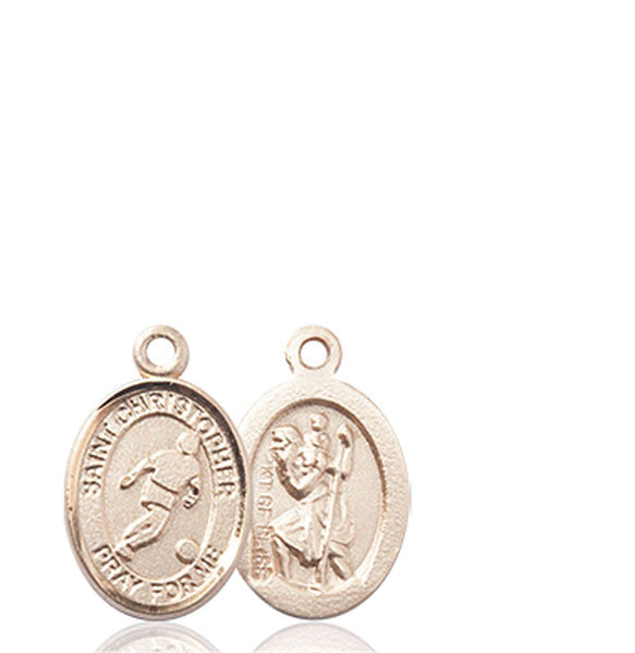 14kt Gold St. Christopher/Soccer Medal