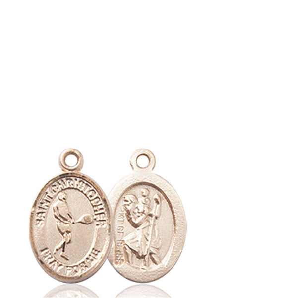 14kt Gold St. Christopher/Tennis Medal