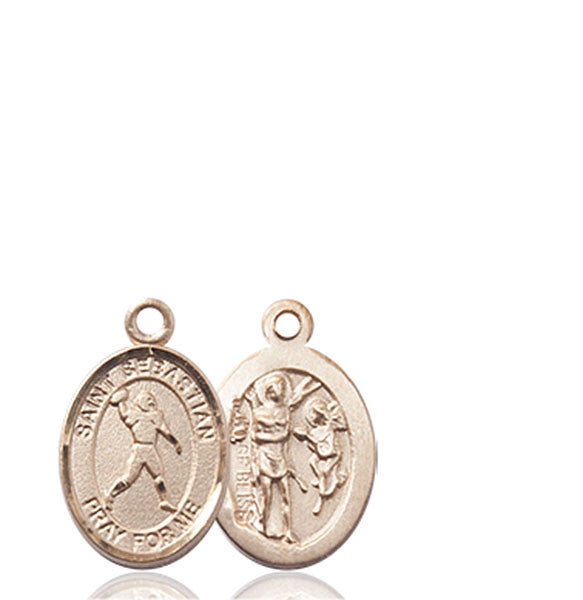 14kt Gold St. Sebastian/Football Medal