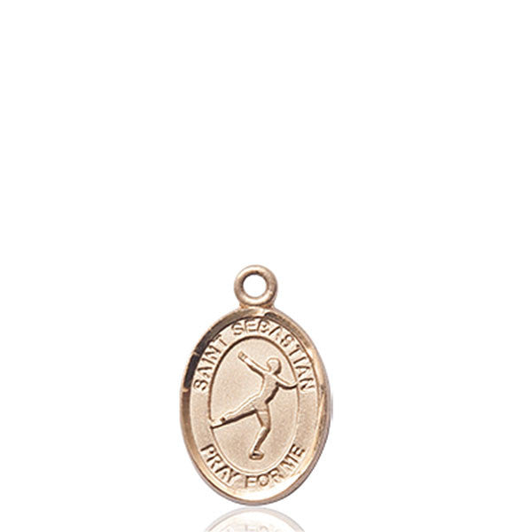 14kt Gold St. Sebastian/Figure Skating Medal