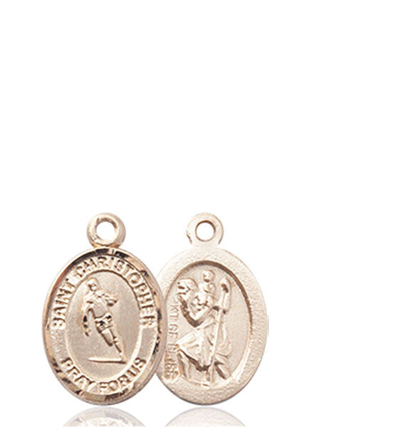 14kt Gold St. Christopher / Rugby Medal