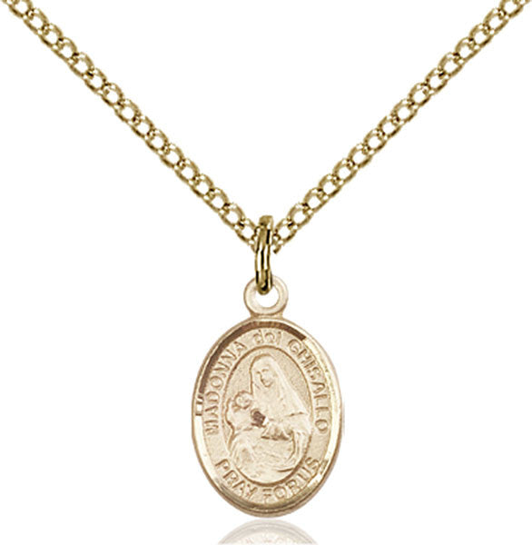 Gold Filled St. Madonna Del Ghisallo Pendant
