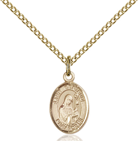 Gold Filled St. Gertrude of Nivelles Pendant
