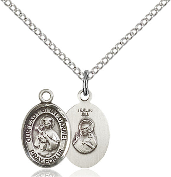 Sterling Silver O/L of Mount Carmel Pendant